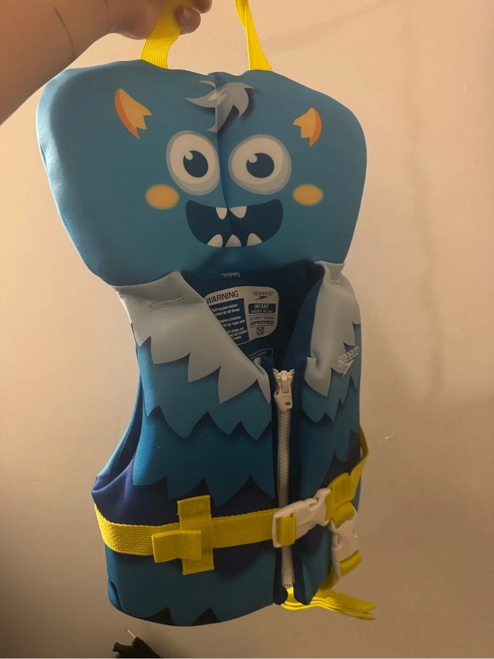 Speedo Blue Infant Monster Float Vest with Yellow Accents